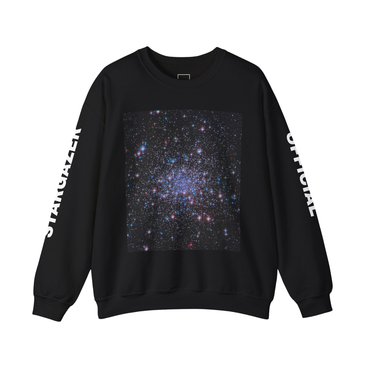 Stars Sparkle sweatshirt featuring a glittering star cluster