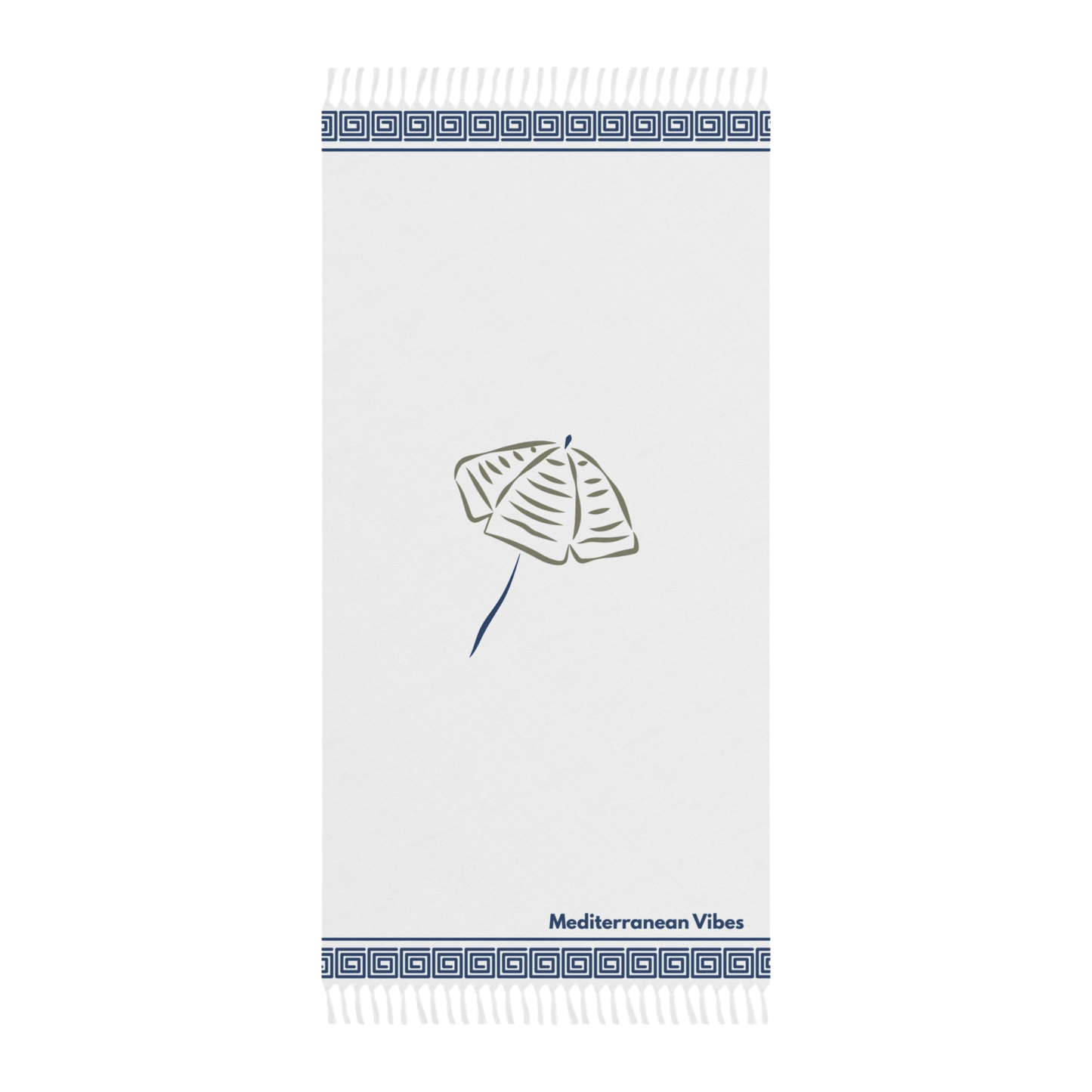 Mediterranean beach cloth with Cast Away design – carefree coastal spirit