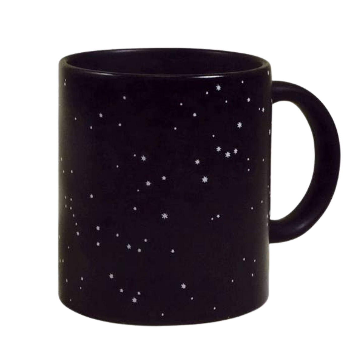 Constellation heat changing coffee mug in cold state with dark sky design