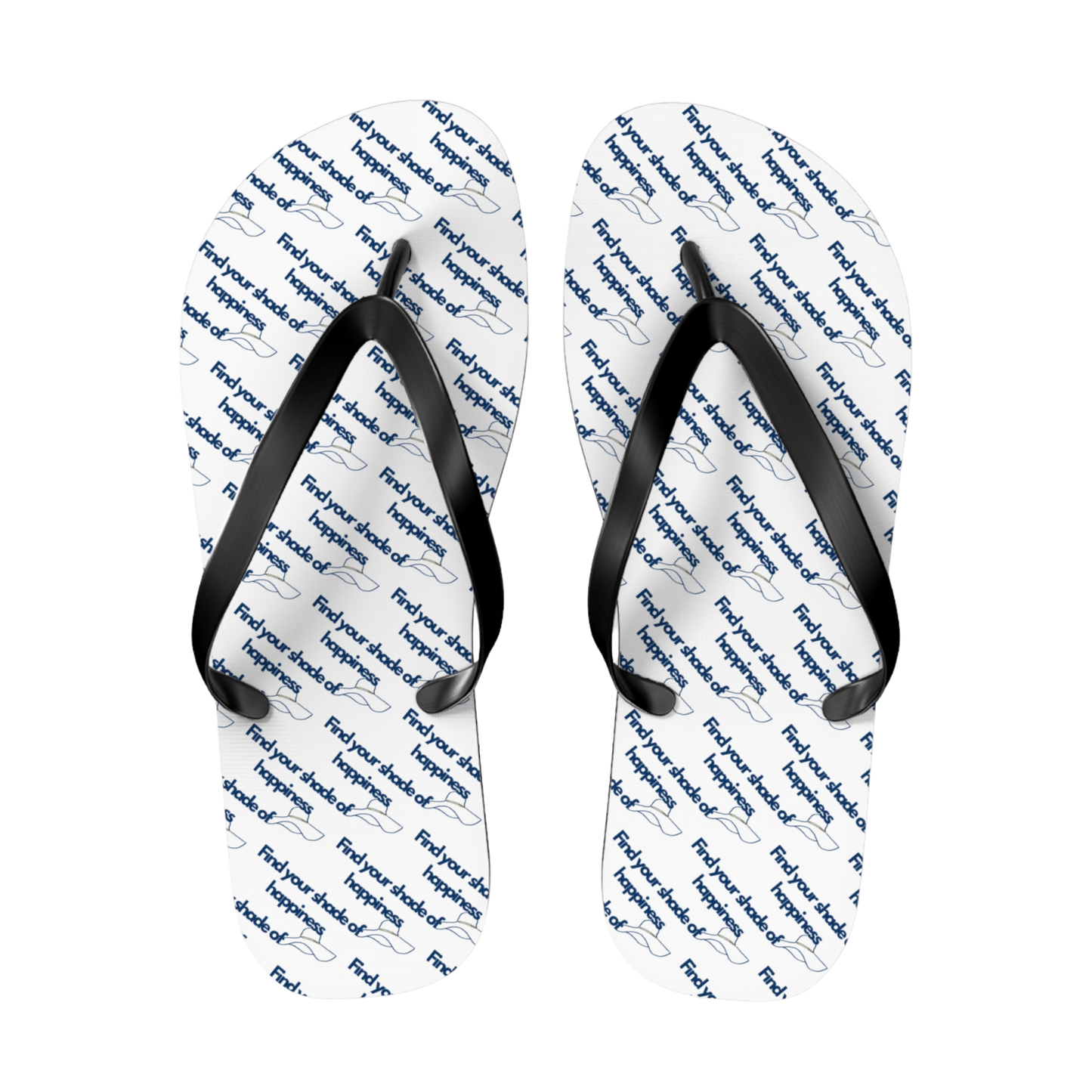 Dappled Sun flip flops with sunhat illustration