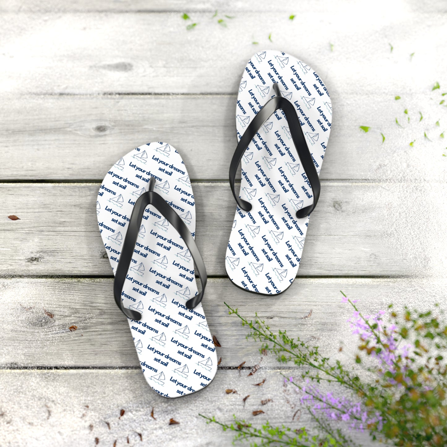 Mediterranean Vibes flip flops styled in a relaxed summer setting