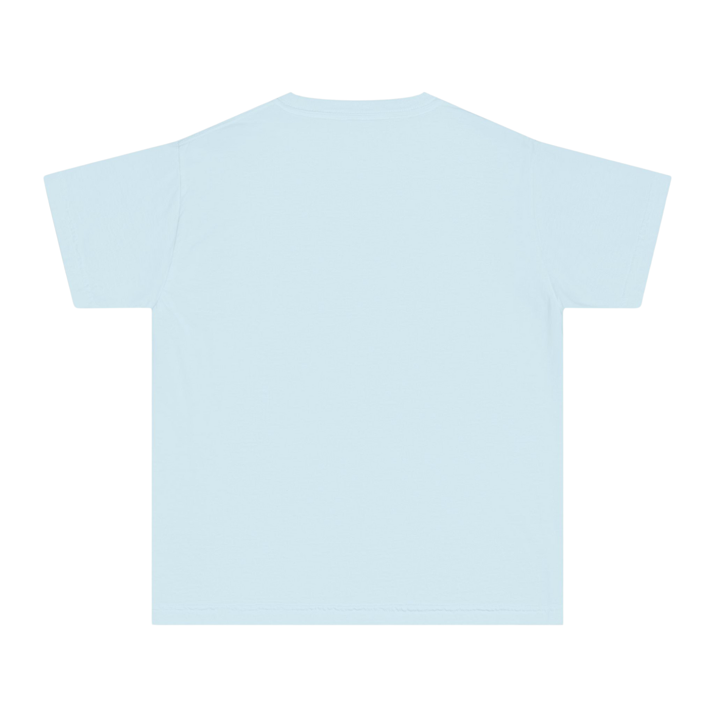 Chambray youth tee – blank back view
