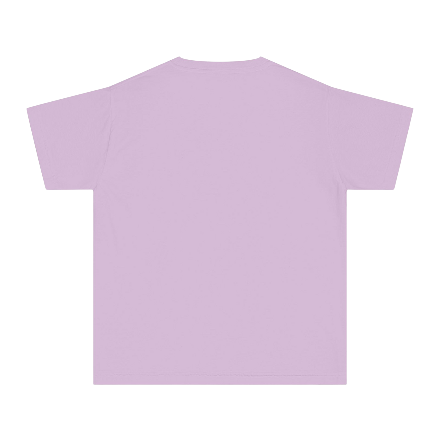 Orchid youth tee – blank back view