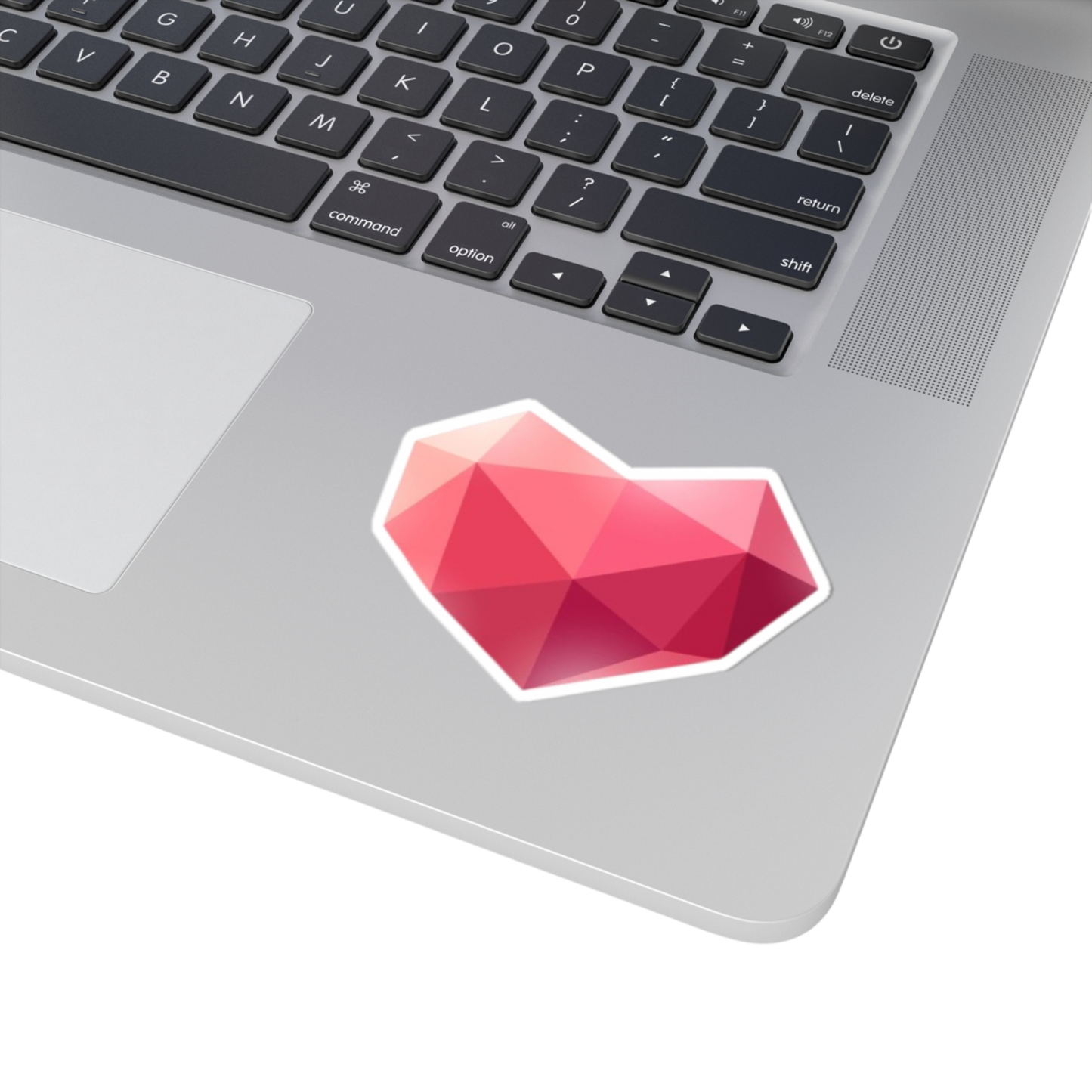 3x3 inch Heart sticker on a laptop – a thoughtful touch of empathy