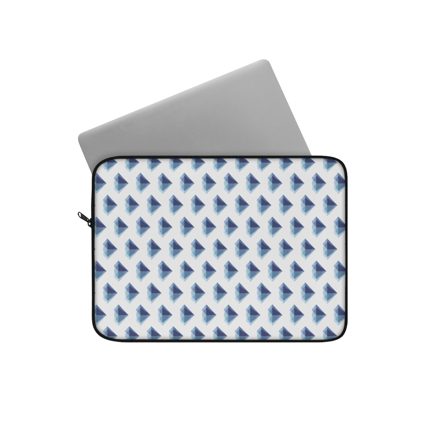 Diamond gem 12" laptop sleeve with laptop partially inserted