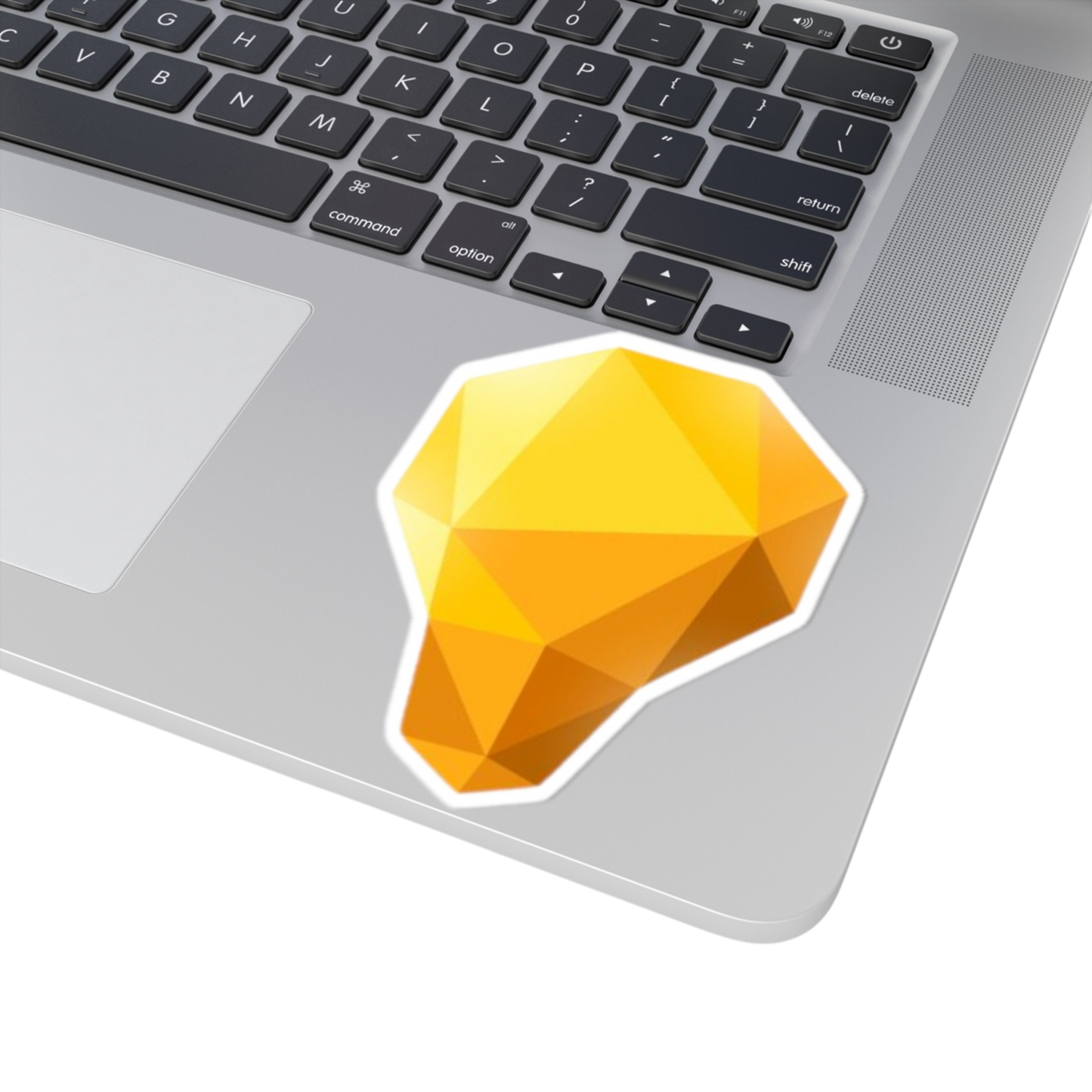 4x4 inch Lightbulb sticker on a laptop – bright idea, boldly expressed