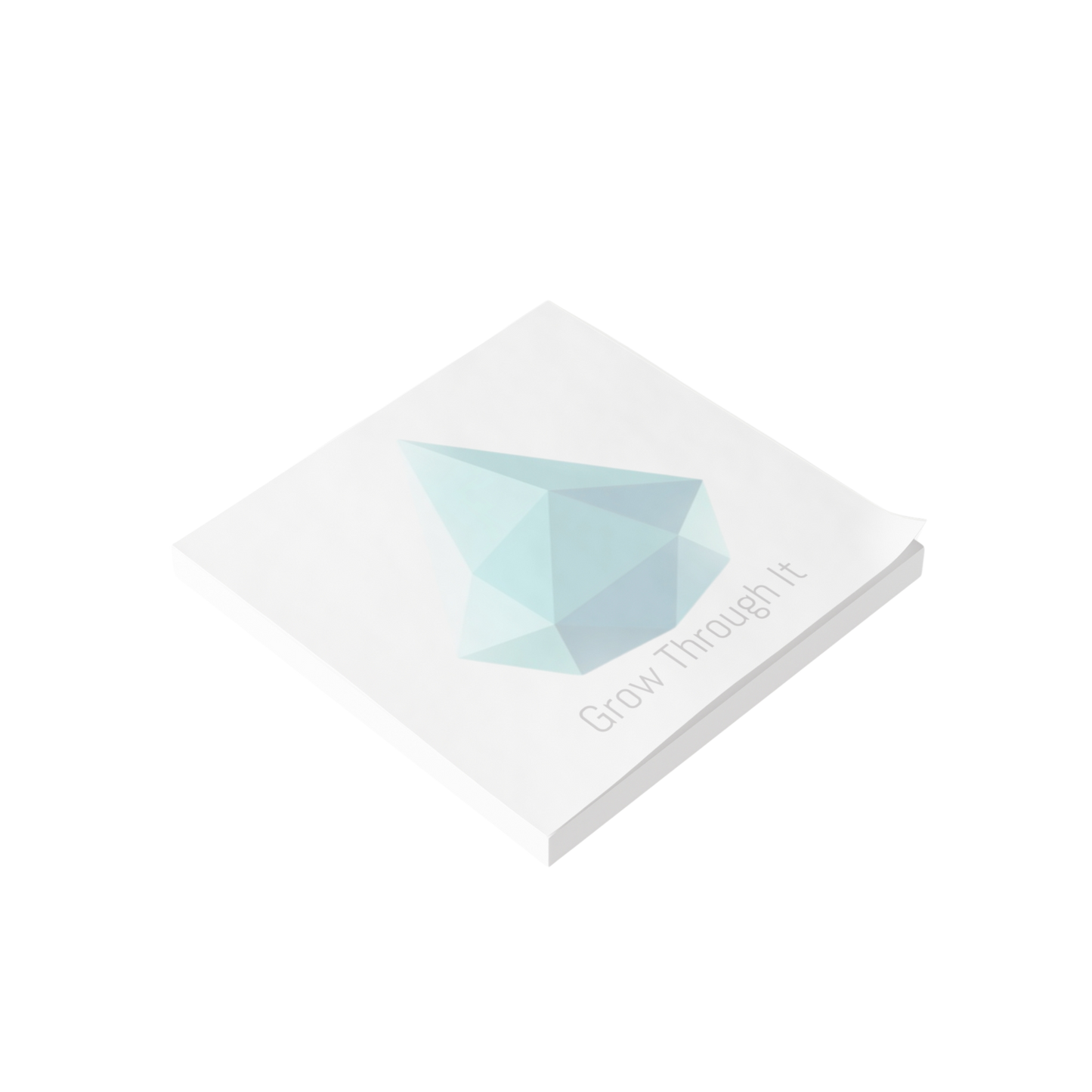 Drop gem Post-it pad stack, “Grow Through It” design
