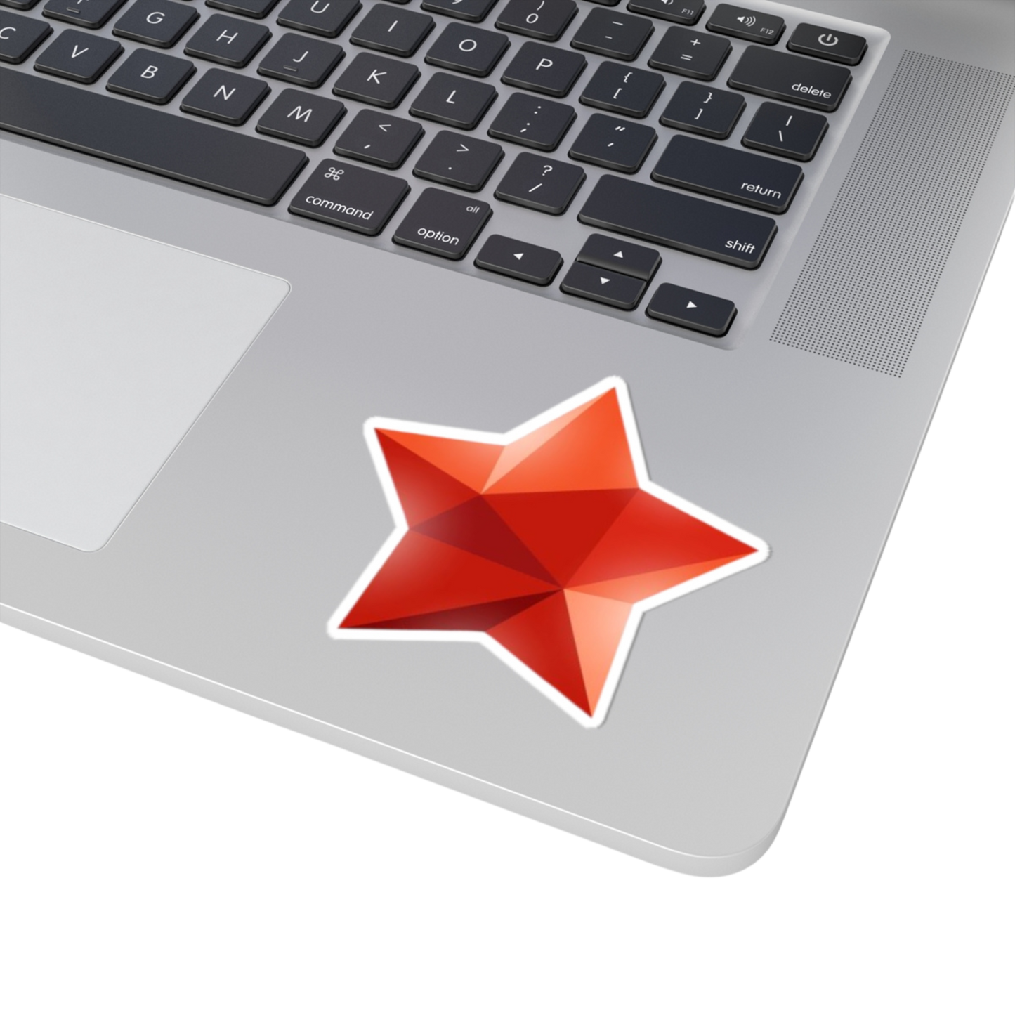 3x3 inch Star sticker on a laptop – guiding brilliance in everyday moments