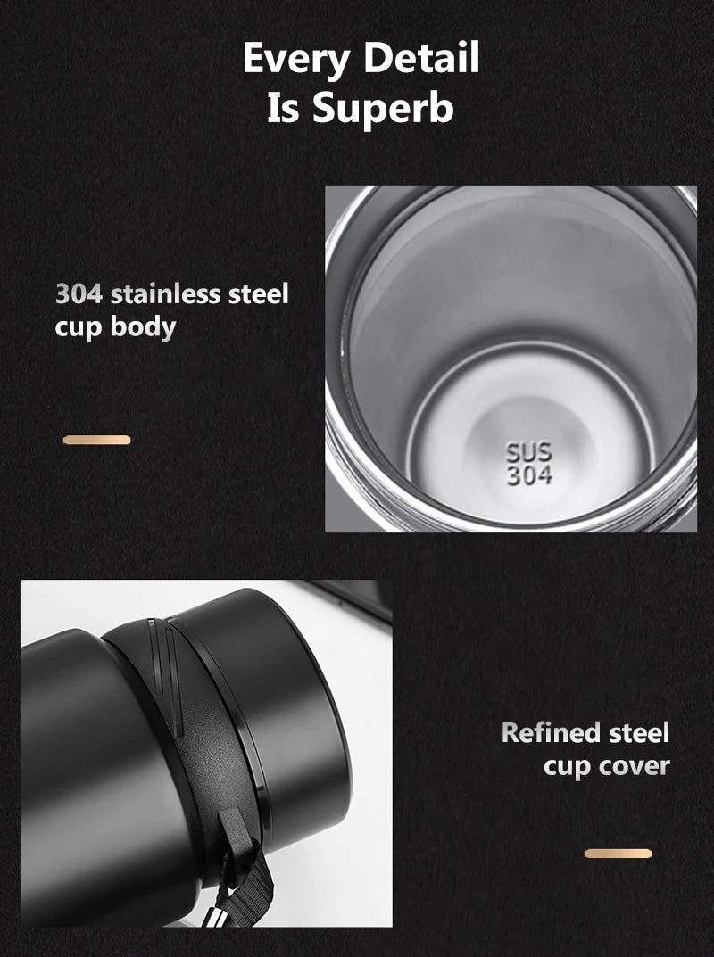 Detail of bottle cup body with stainless steel cap and smooth finish