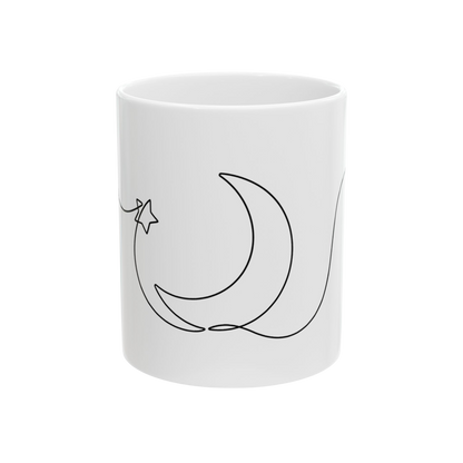 Lunar Blessings Ceramic Mug 11oz – Simplicity, Serenity, Strength