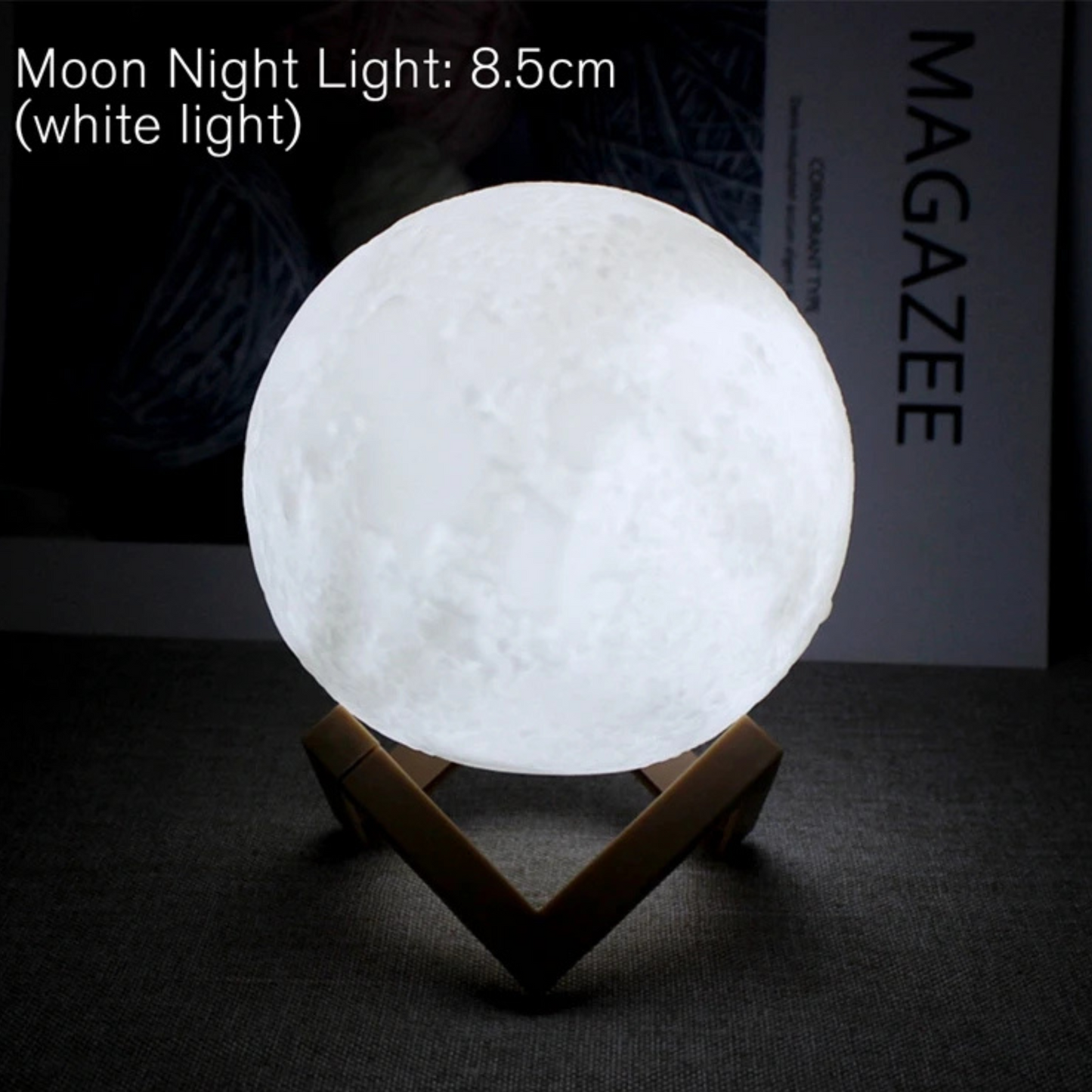 Moon light with stand, lit in the dark