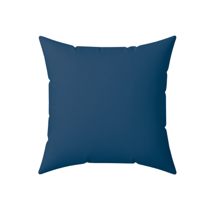 Solid navy back of pillow 