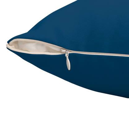 Navy pillow with a zipper 