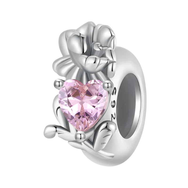 Sterling Silver Flower Birthstone Charm