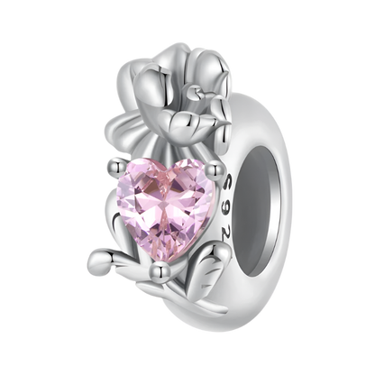 Sterling Silver Flower Birthstone Charm