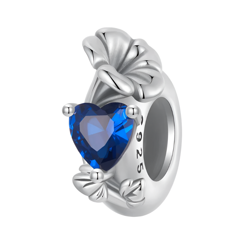 Sterling Silver Flower Birthstone Charm