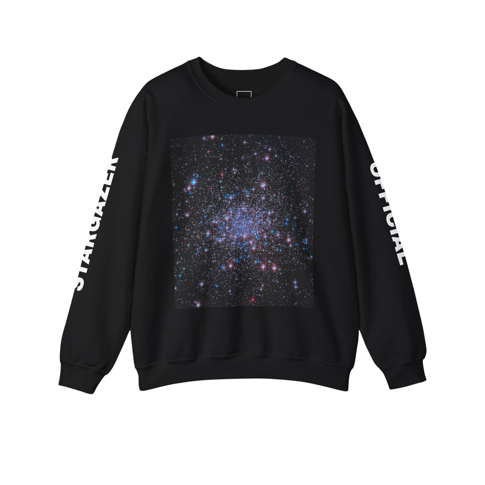 Unisex sweatshirt from Stargazers Collection – front view with galaxy design