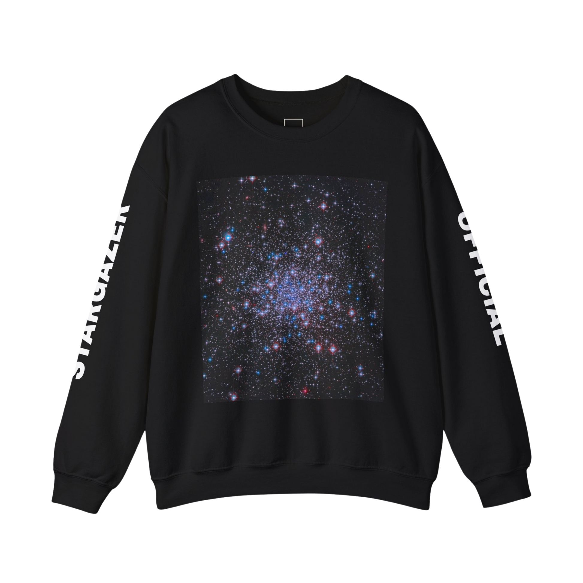 Stars Sparkle sweatshirt featuring a glittering star cluster