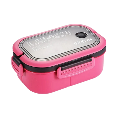 Pink Back-to-School lunch box closed