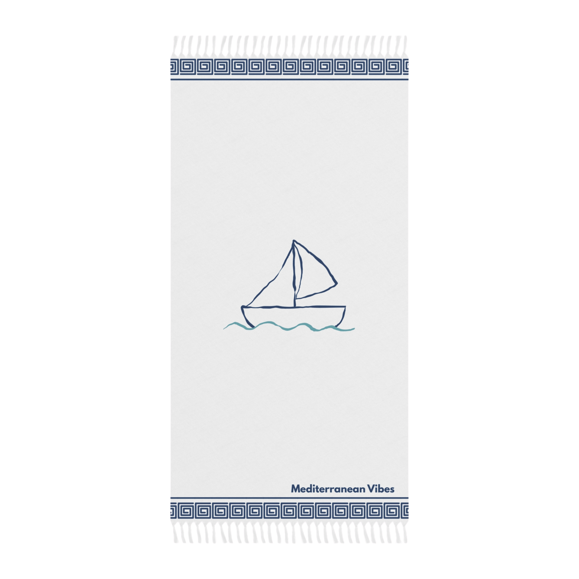 Mediterranean beach cloth with Dayboat design – nautical summer style