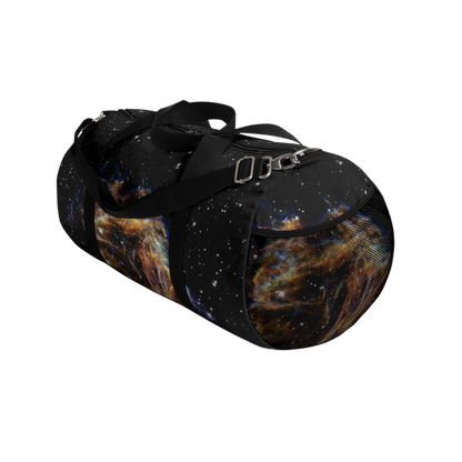 Celestial Fireworks duffel with mesh pocket