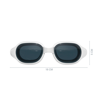 COPOZZ swimming goggles with detailed dimensions