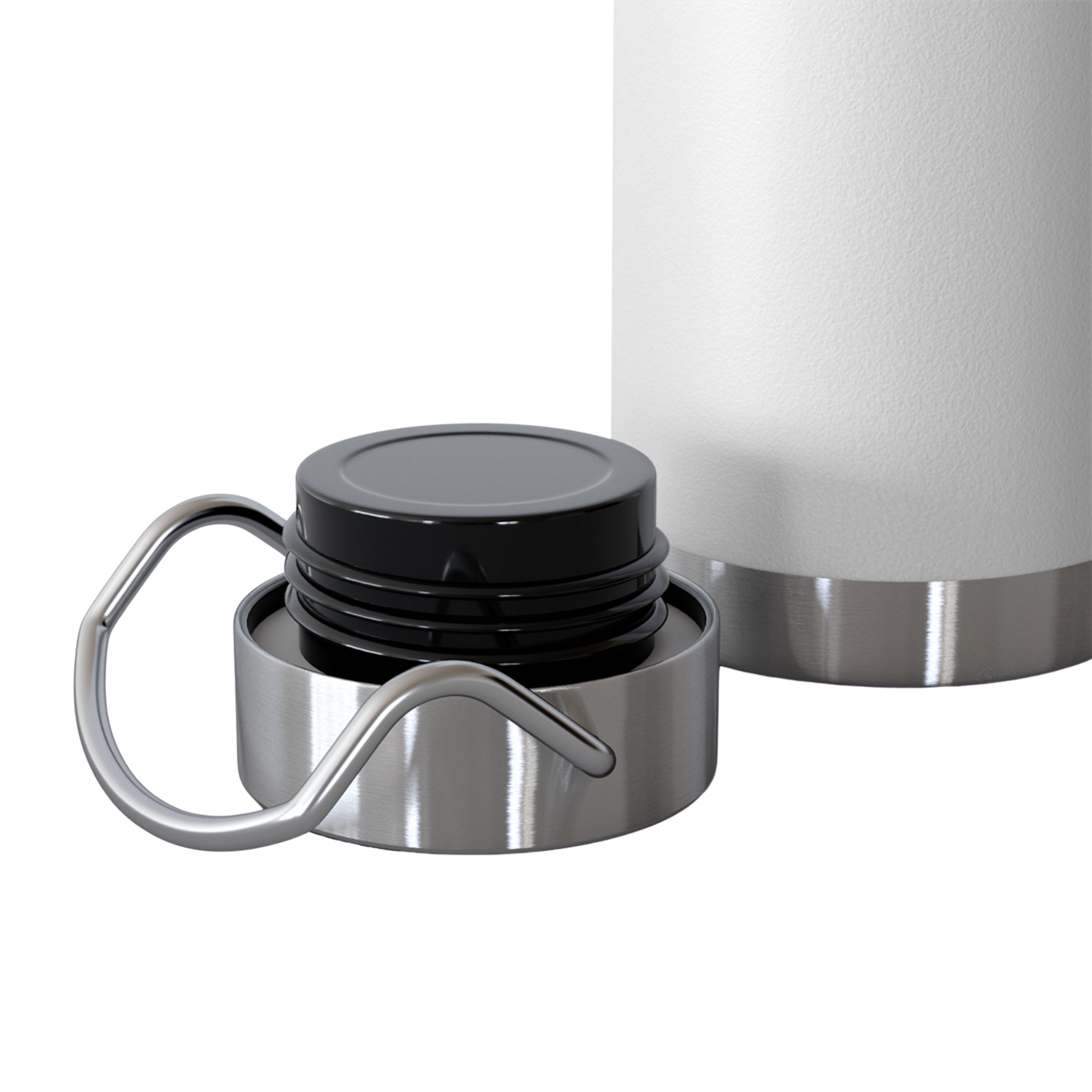 Bottom view of copper insulated bottle with twist lid – leak-proof and travel-friendly