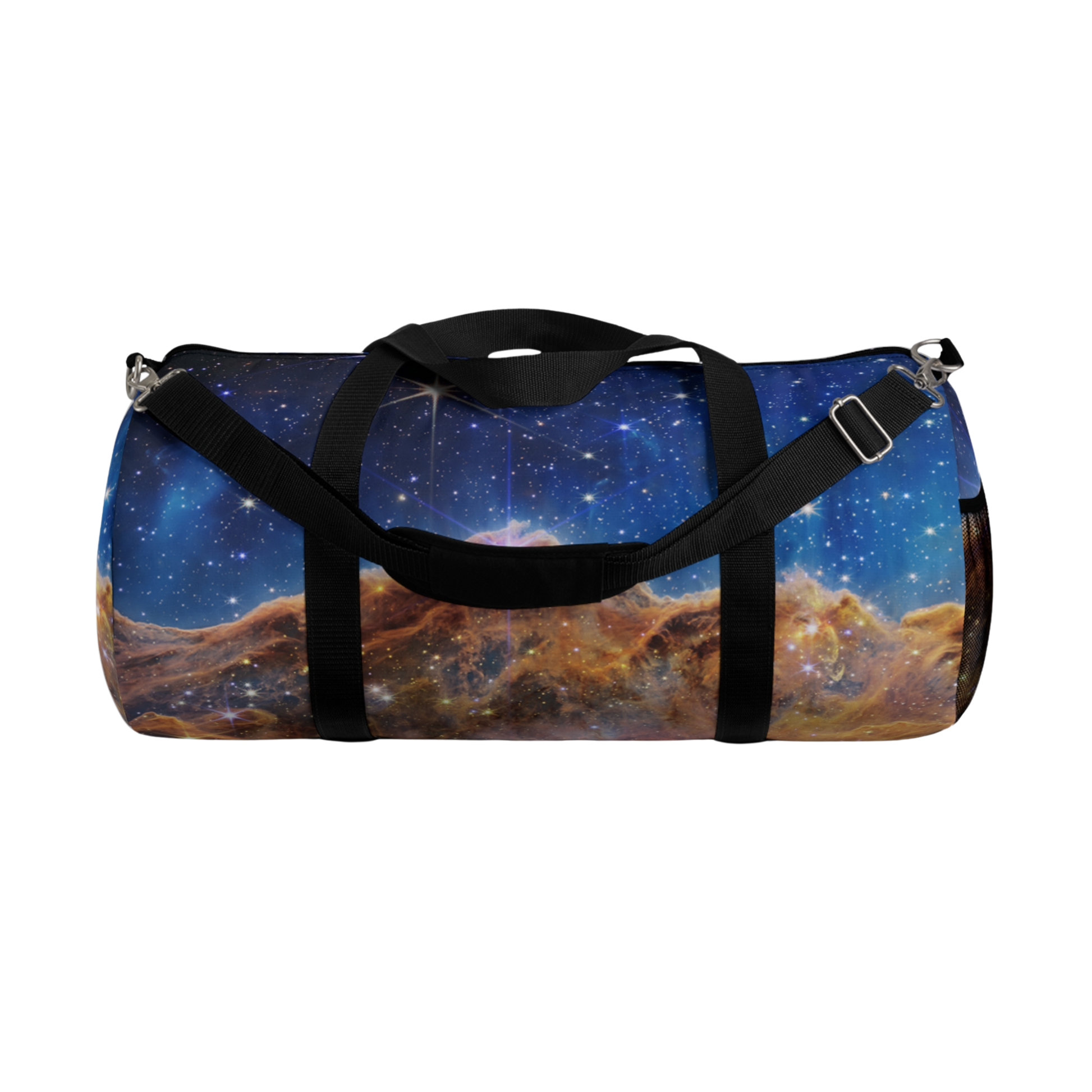 Large duffel with Cosmic Cliffs design