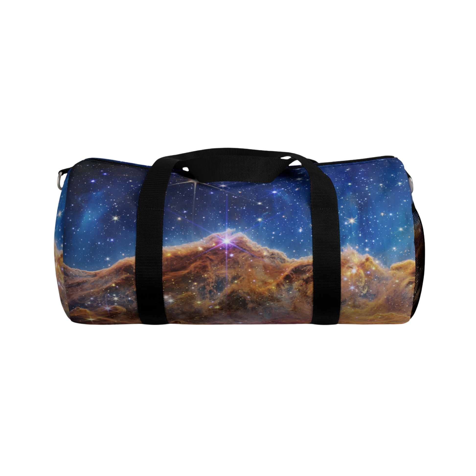Small duffel bag with Cosmic Cliffs nebula