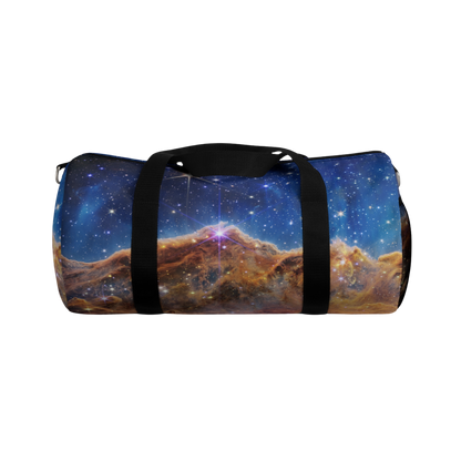 Small duffel bag with Cosmic Cliffs nebula