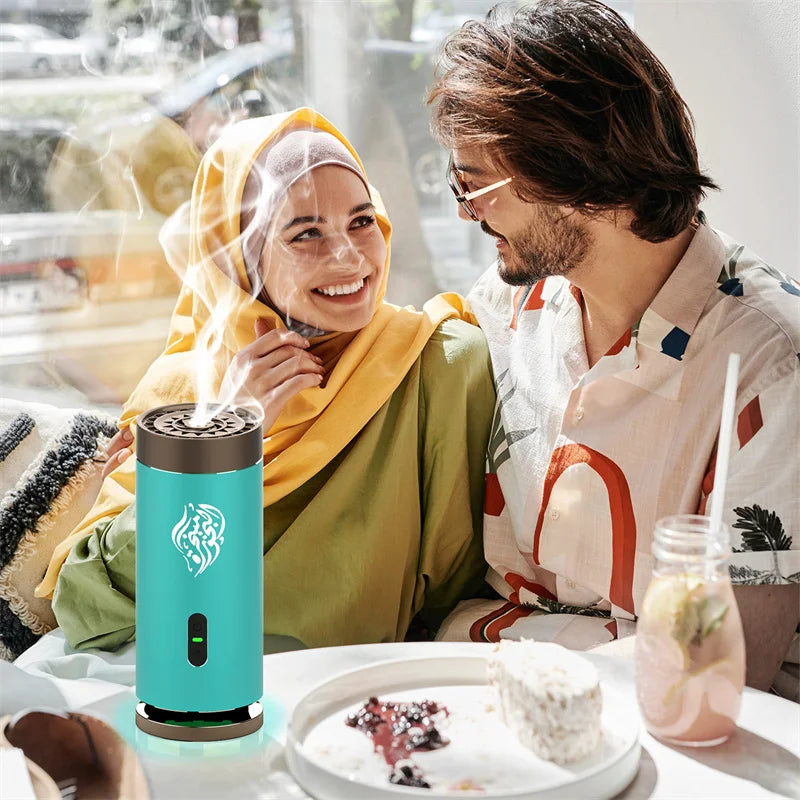 Equantu SQ803 Blue Electric Bakhoor Burner – Experience rich and lasting aromas with this stylish and portable bakhoor and oud burner.