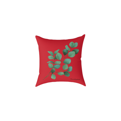 Eucalyptus Poly Canvas Square Pillow in 16x16 inch size, front view
