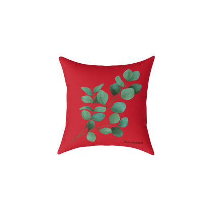 Eucalyptus Poly Canvas Square Pillow in 18x18 inch size, front view