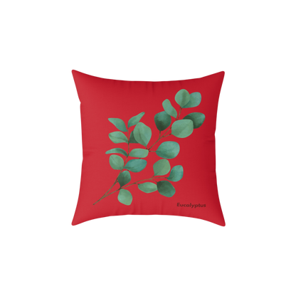 Eucalyptus Poly Canvas Square Pillow in 20x20 inch size, front view