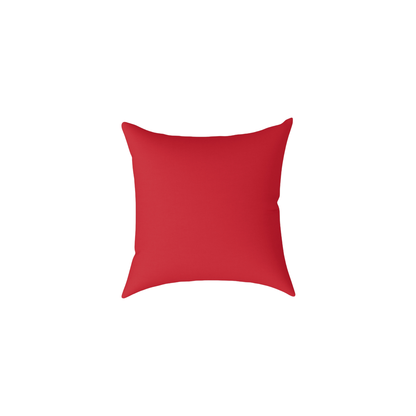 Plain red back side of the Eucalyptus Poly Canvas Square Pillow