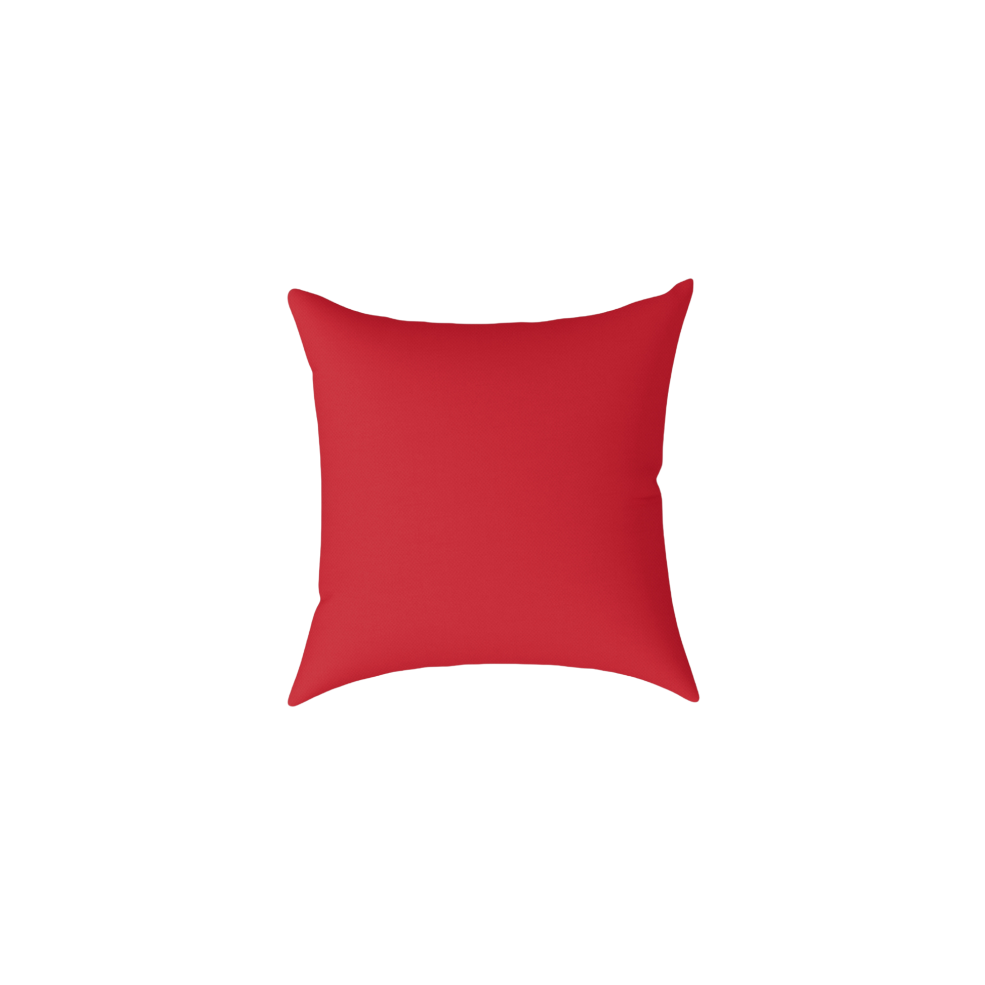 Plain red back side of the Eucalyptus Poly Canvas Square Pillow