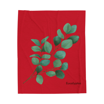 Eucalyptus Velveteen Plush Blanket in 50x60 inch size