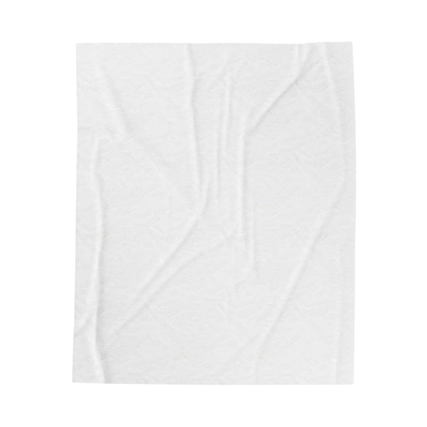 Plain white back side of the Eucalyptus Velveteen Plush Blanket