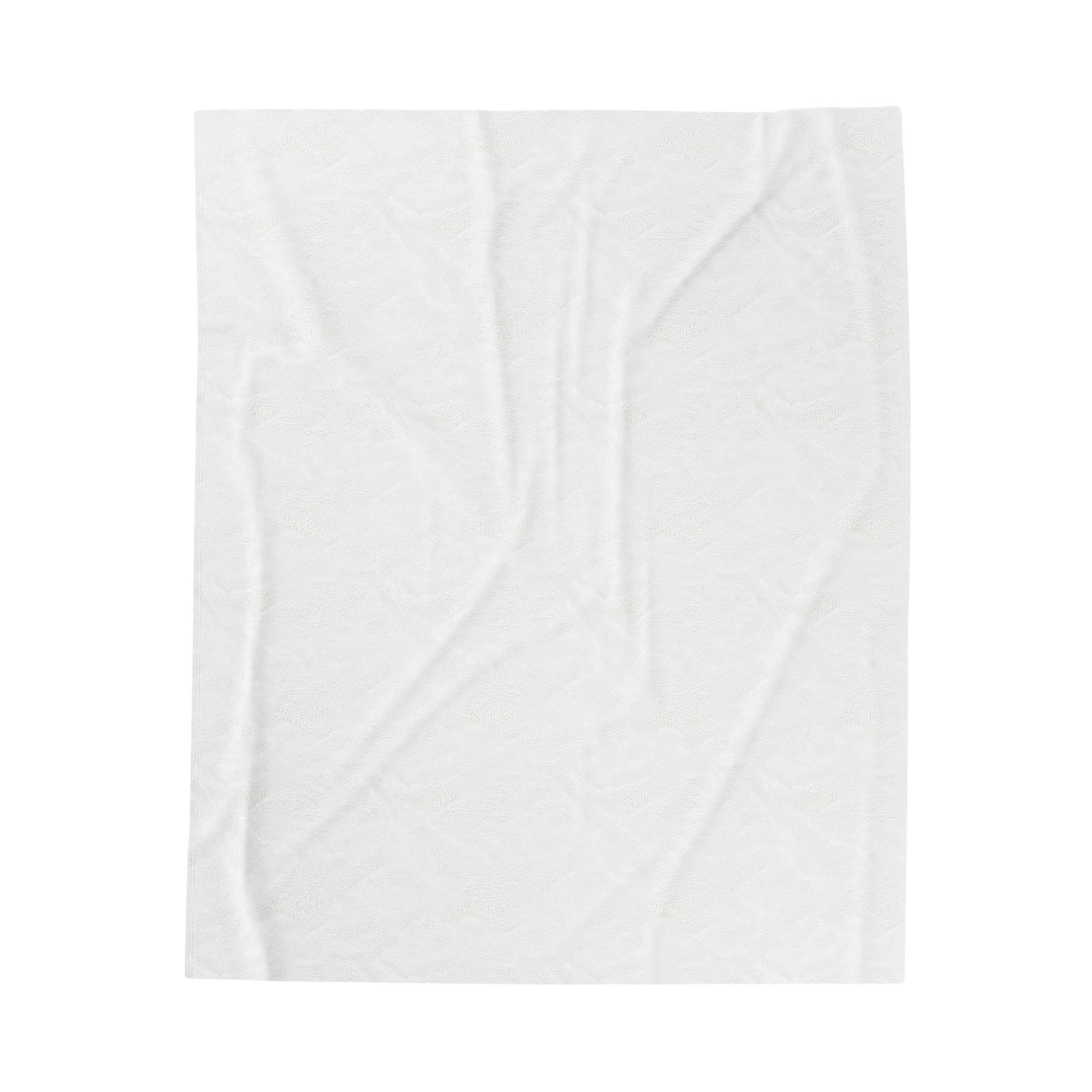 Plain white back side of the Eucalyptus Velveteen Plush Blanket