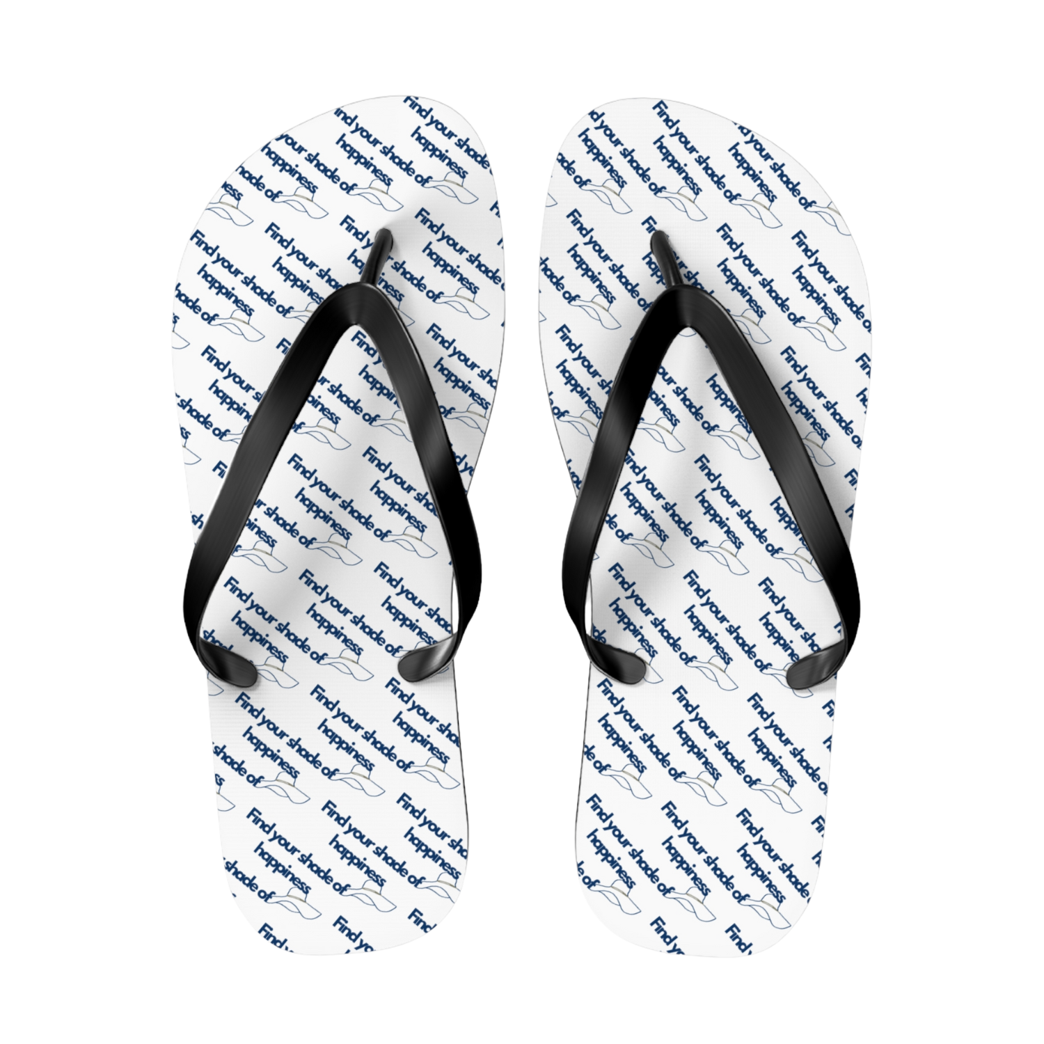 Dappled Sun flip flops with sunhat illustration