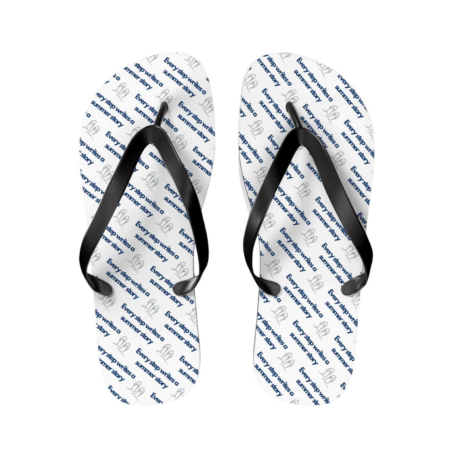 Footprints in the Sand flip flops with minimalist design