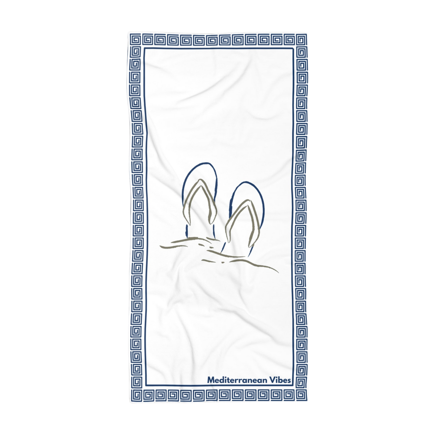 “Footprints in the Sand” beach towel – absorbent, lightweight, and ideal for poolside or seaside