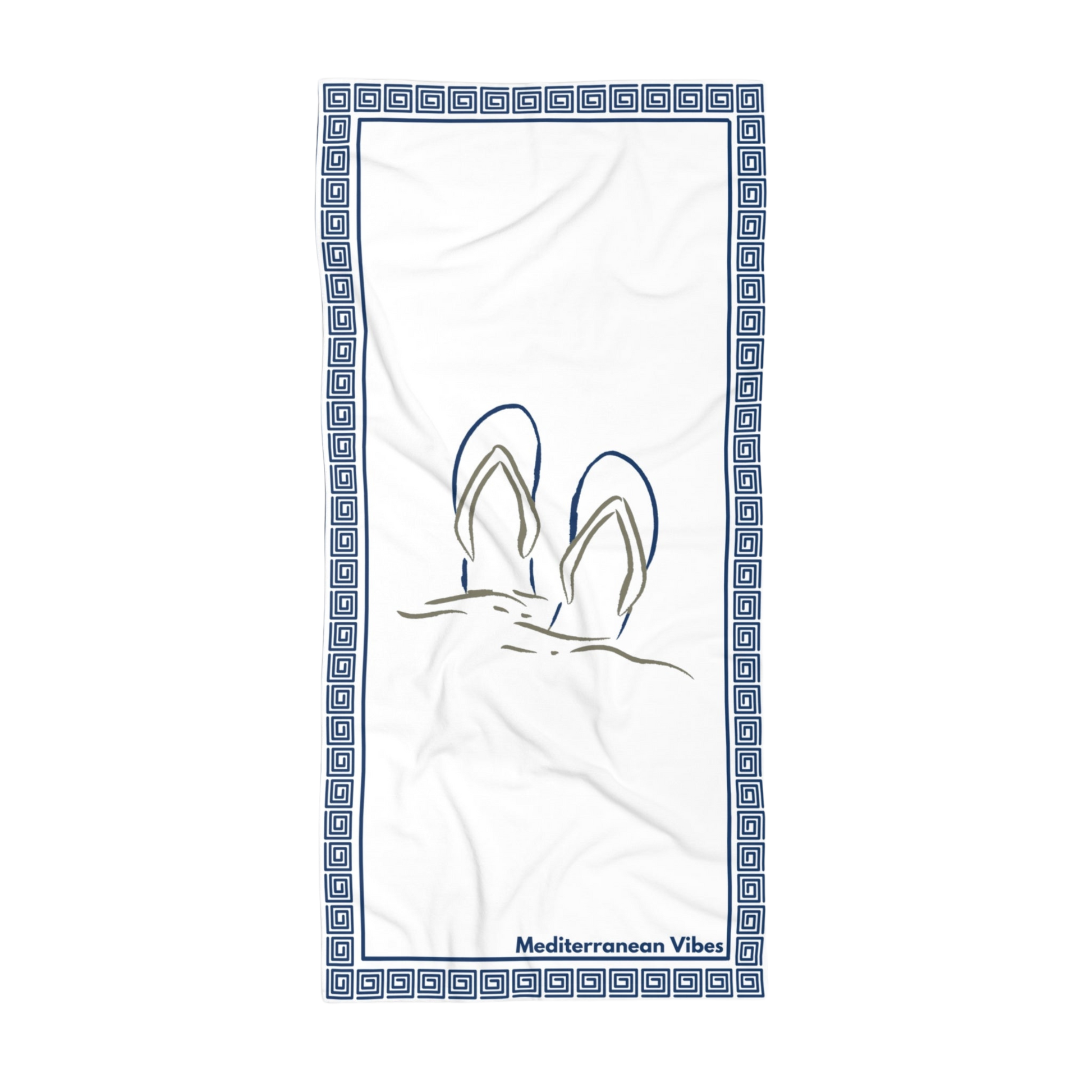 “Footprints in the Sand” beach towel – absorbent, lightweight, and ideal for poolside or seaside