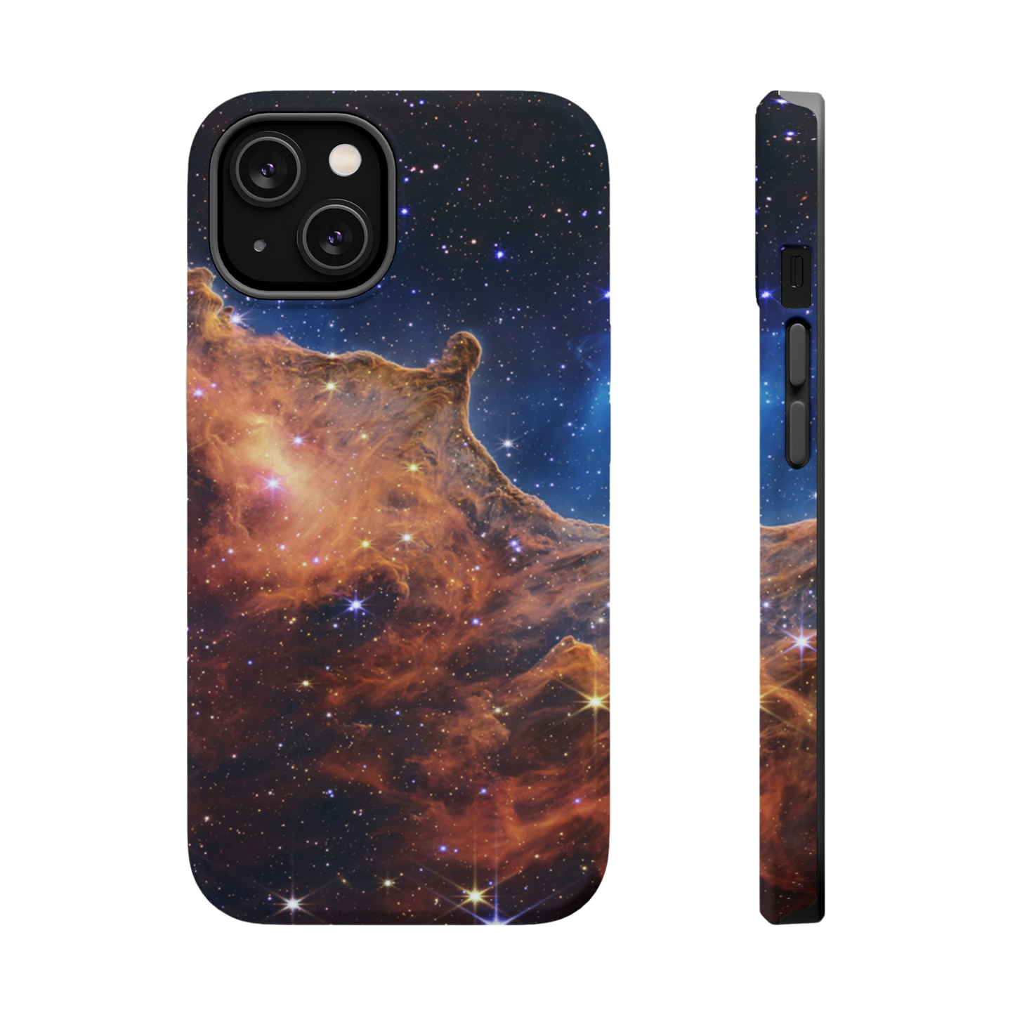 Matte Cosmic Cliffs phone case with star-forming region image