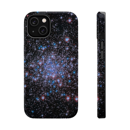 Glossy Stars Sparkle phone case with globular cluster detail