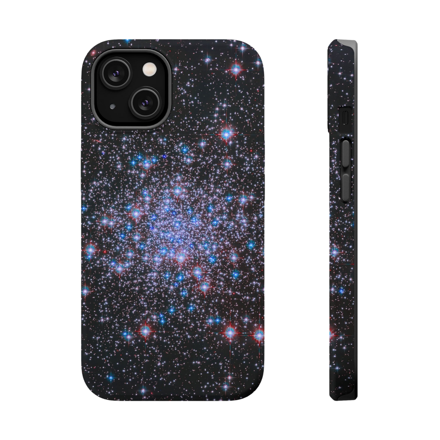 Matte Stars Sparkle phone case with glittering starlight design