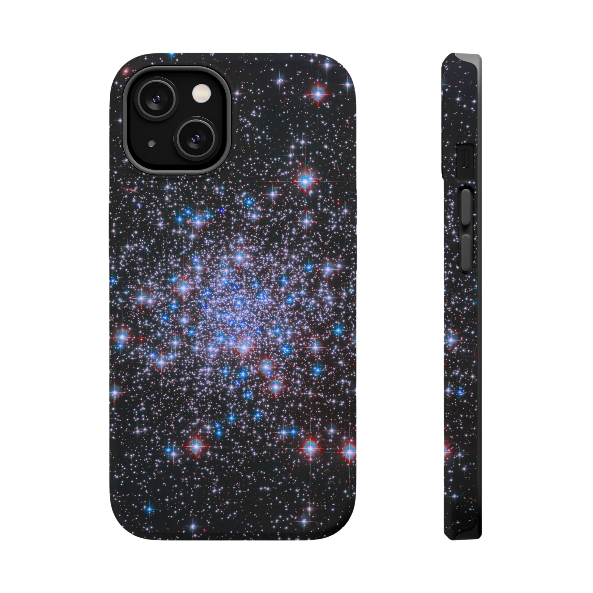 Matte Stars Sparkle phone case with glittering starlight design