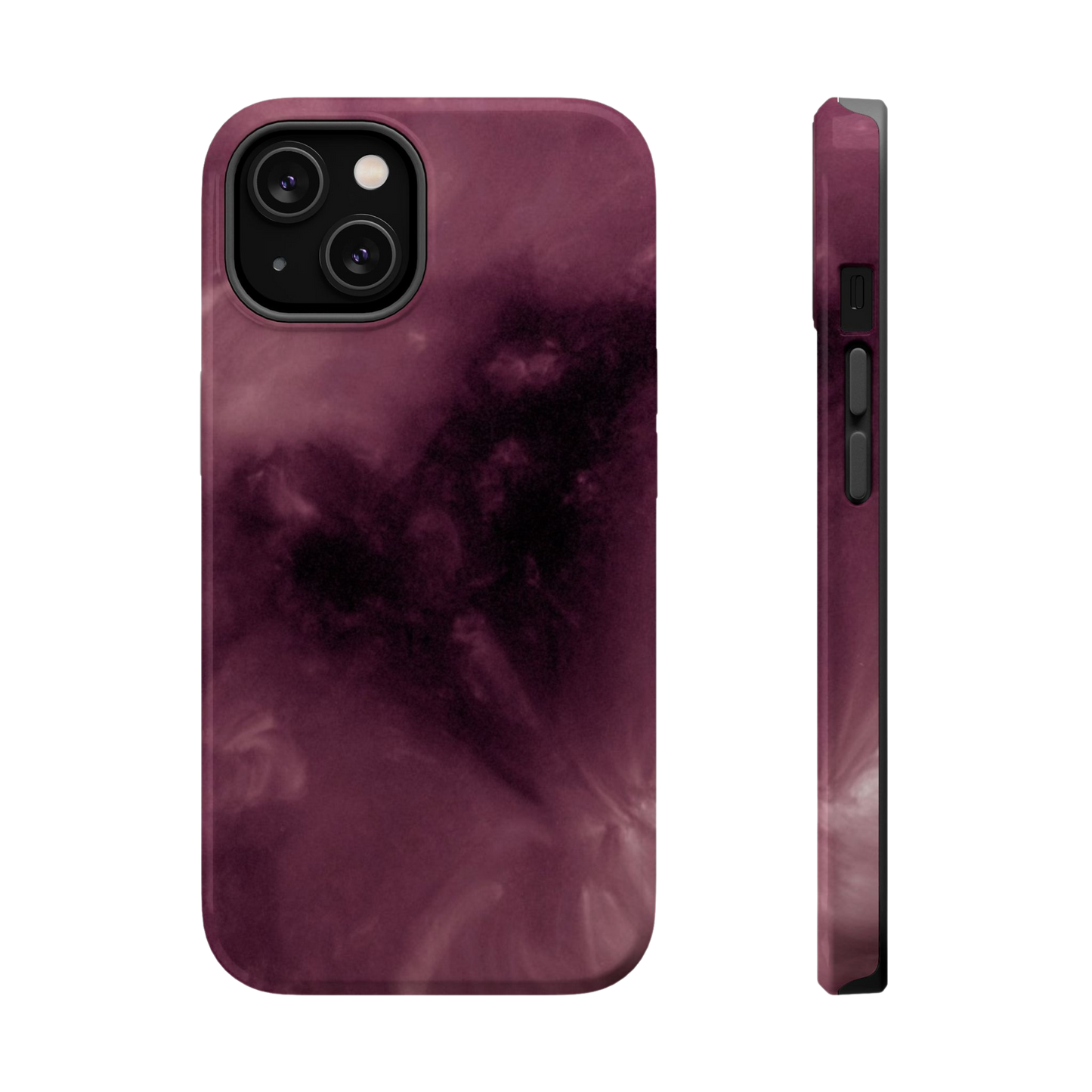Glossy Sun Love case with heart-shaped solar flare image