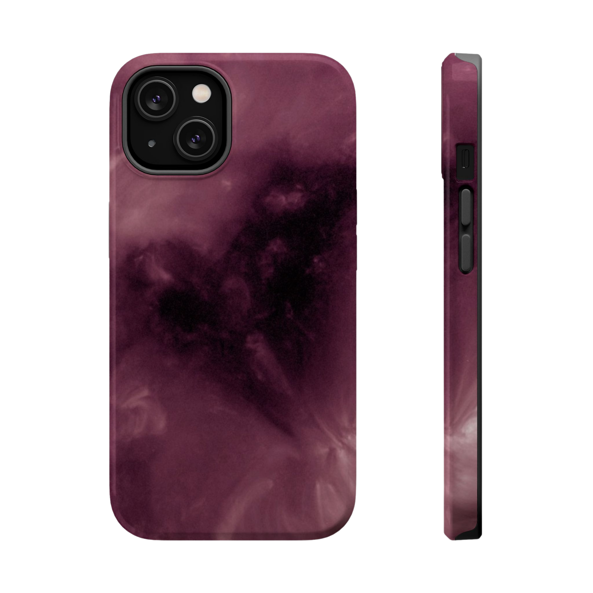 Glossy Sun Love case with heart-shaped solar flare image