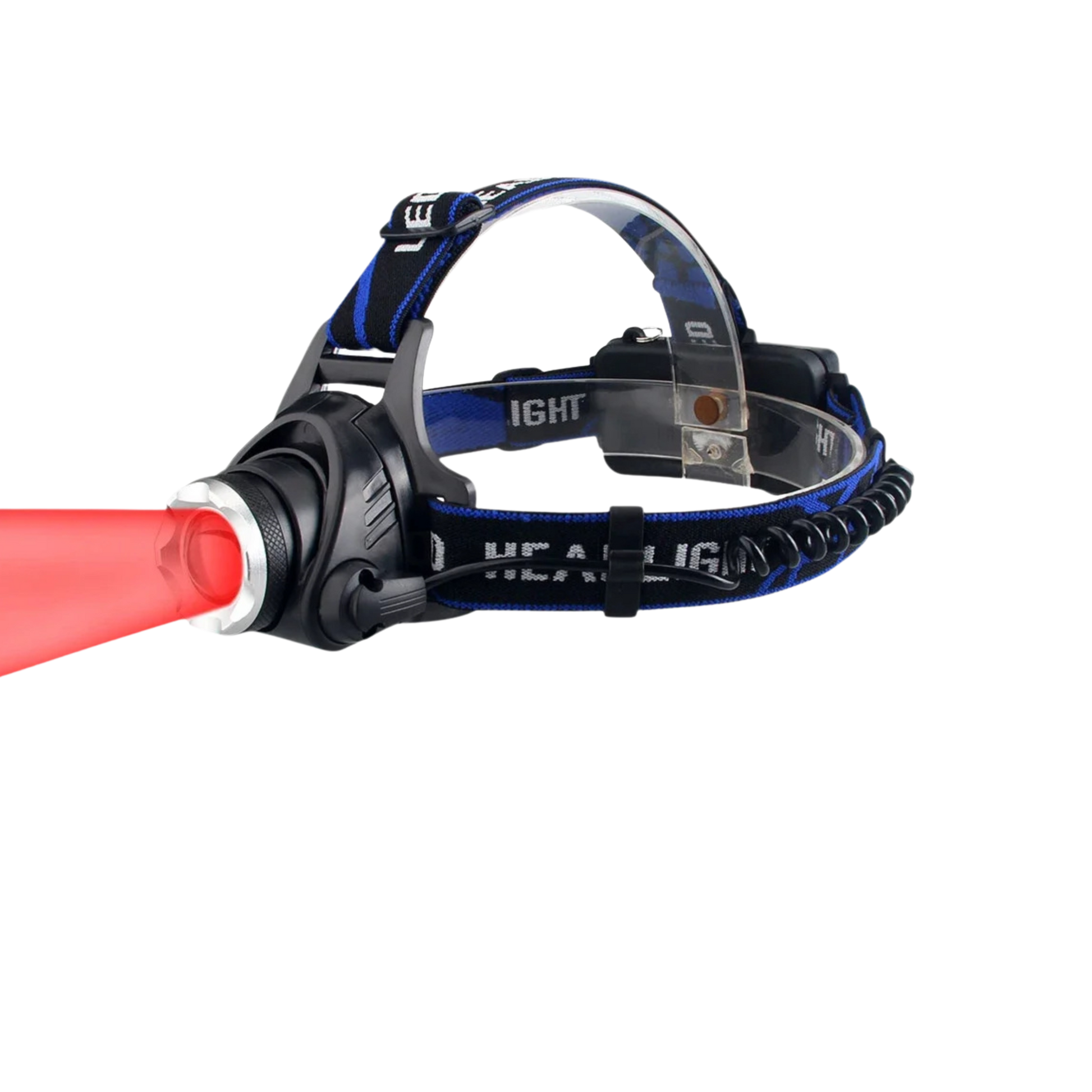 Rechargeable LED headlamp with red, green, and UV modes for stargazing and astronomy